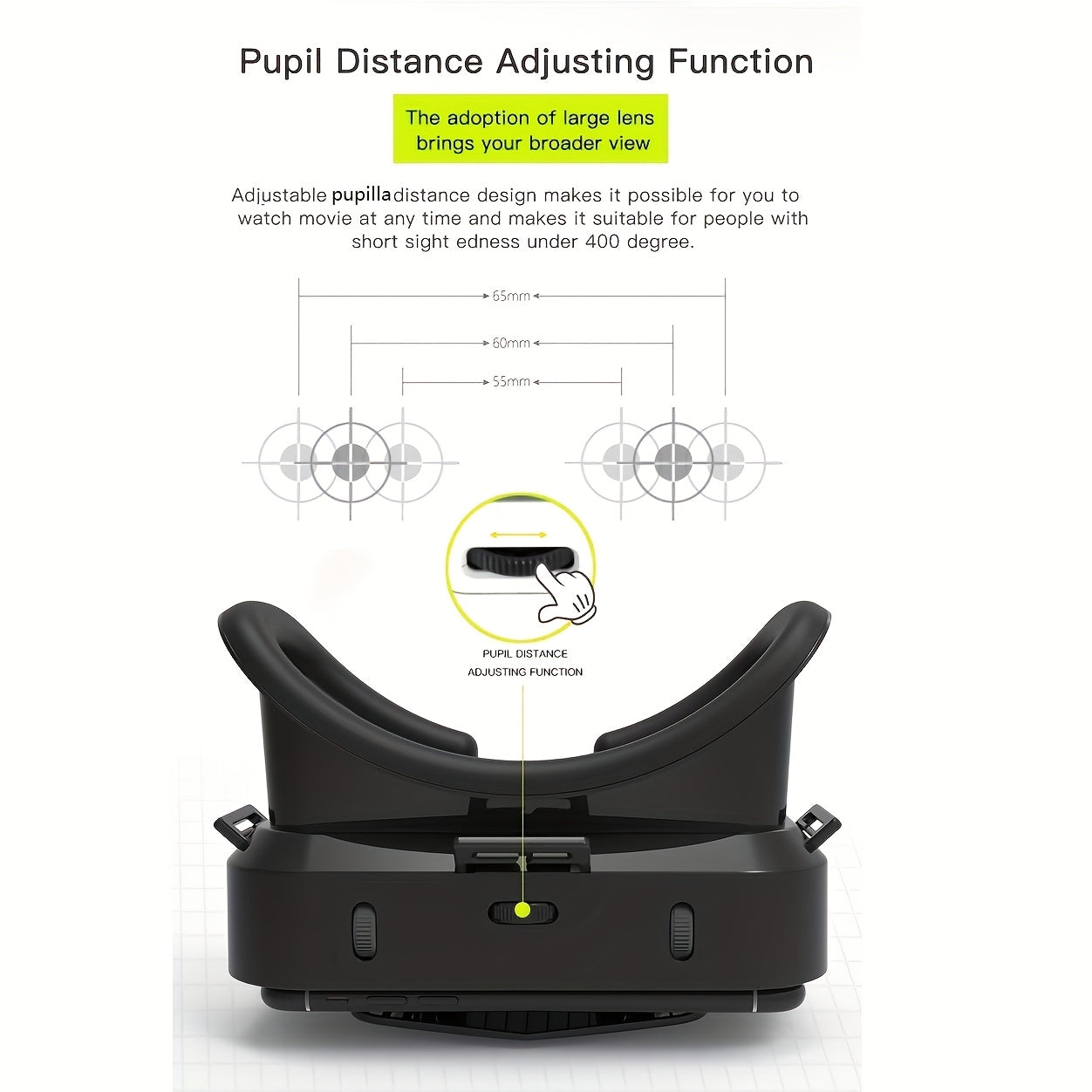 VR Headset Smart Virtual Reality Glasses VR Helmet for iPhone Android Smartphones Phone Lenses