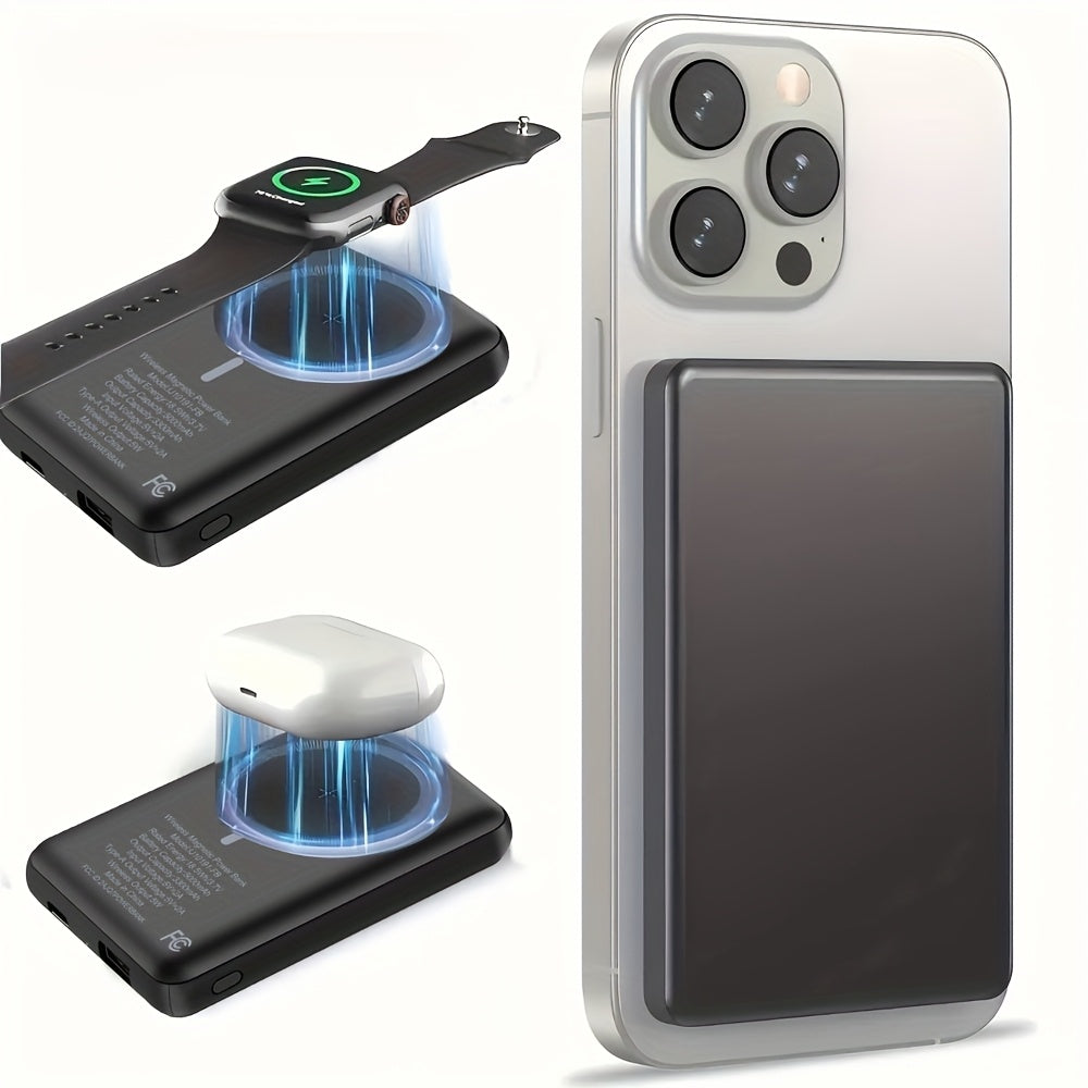 5000mAh Magnetic Wireless Power Bank - USB-C Fast Charging