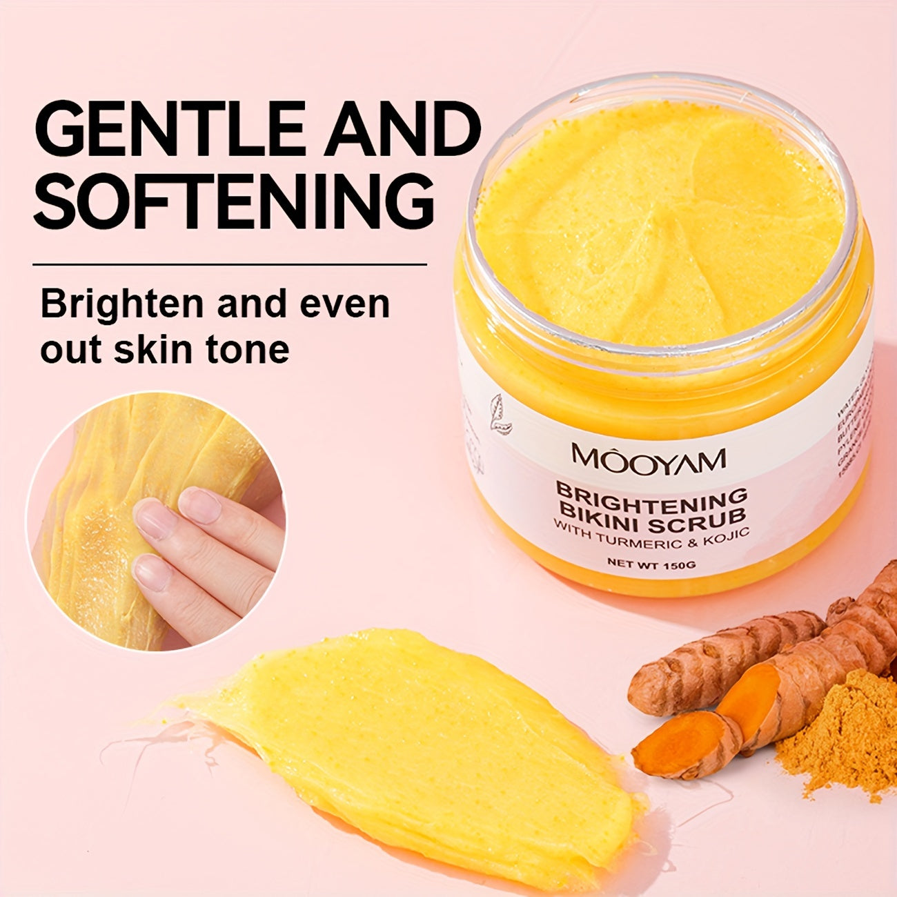 MOOYAM Bikini Scrub - Turmeric & Kojic Acid Exfoliant 150g