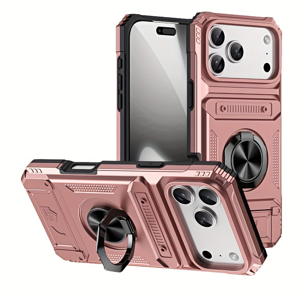 iPhone 17 Shockproof Case with Card Slot - For iPhone 17, 17 Air, 17 Pro, 17 Pro Max