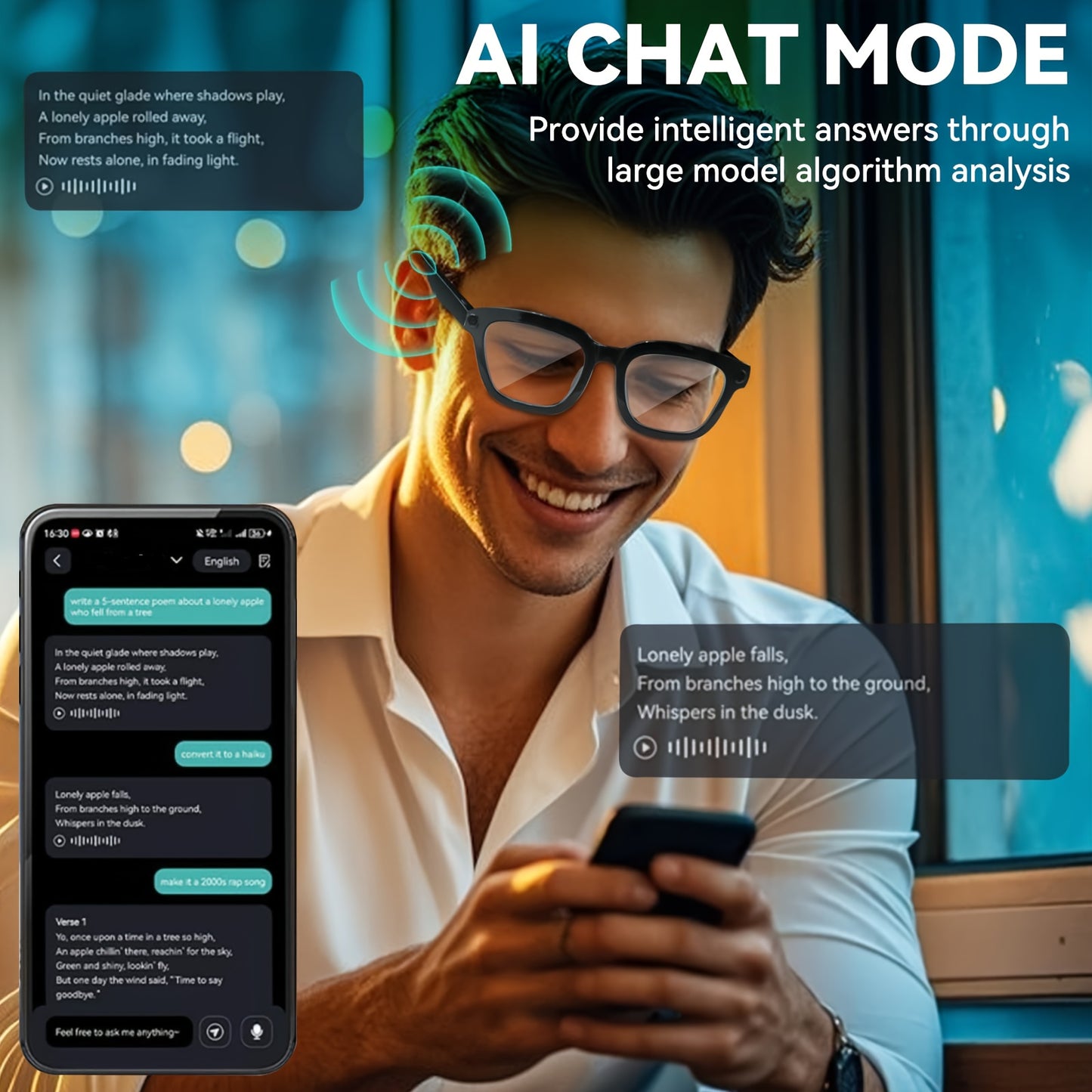 4K AI Smart Glasses with Camera & Translation