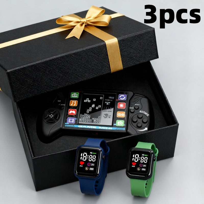 Retro Game Console + LED Watches Gift Set