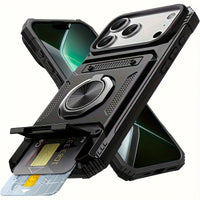 iPhone 17 Shockproof Case with Card Slot - For iPhone 17, 17 Air, 17 Pro, 17 Pro Max