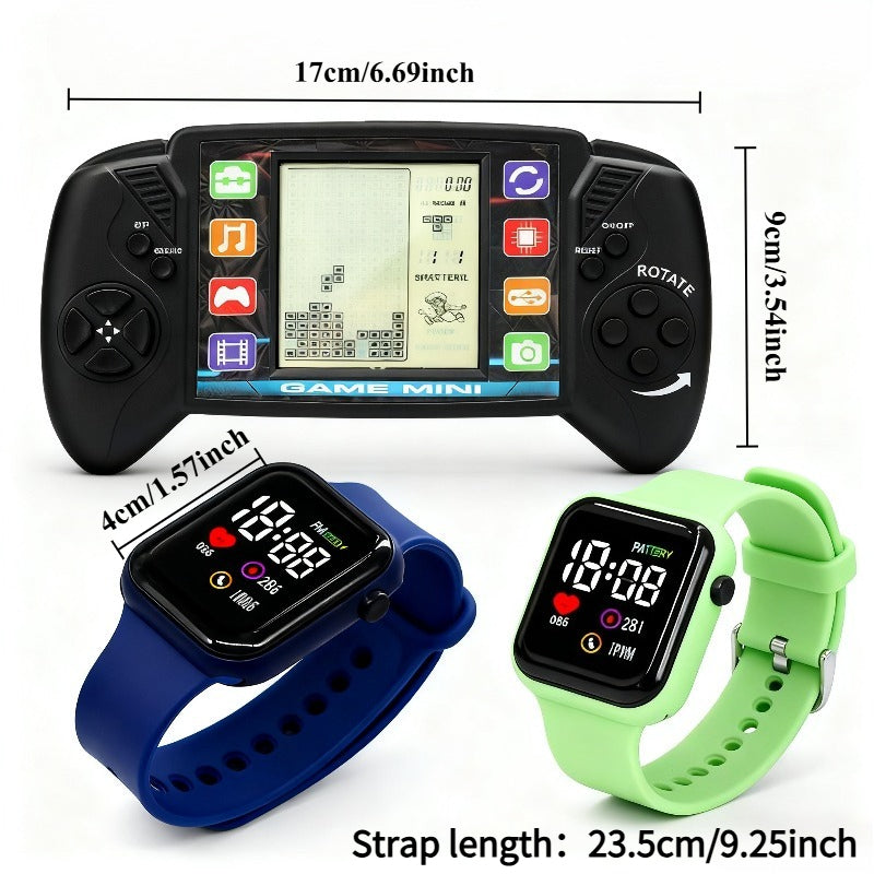 Retro Game Console + LED Watches Gift Set