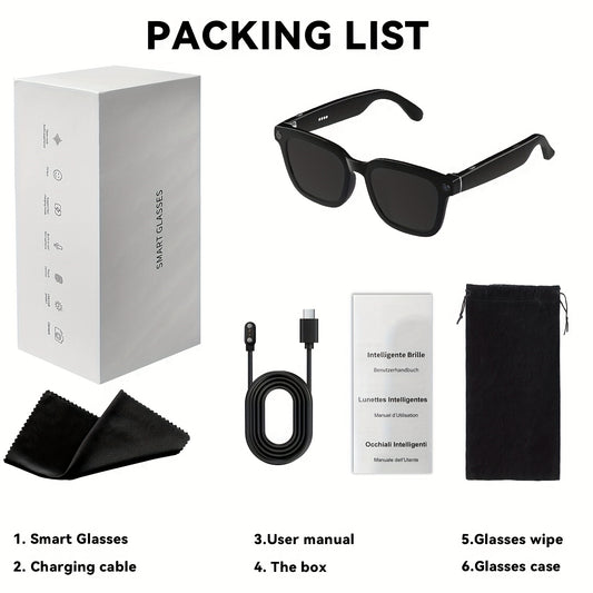 4K AI Smart Glasses with Camera & Translation