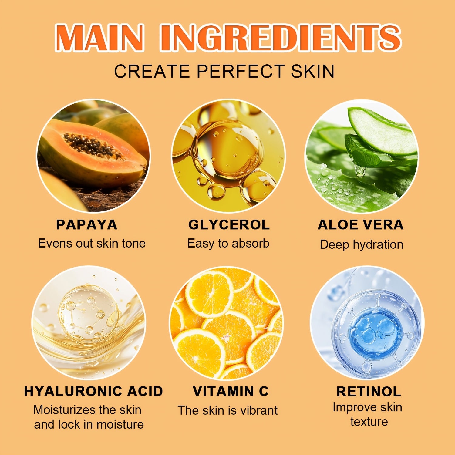 Papaya Brightening Oil | Contains Papaya, Aloe Vera, Acid, Tightens And Deeply Nourishes Body Skin, Locks in Moisture, Keeps Skin Soft And Smooth, Brightens Complexion with Plant-Based Formula, Moisturizing for All Skin Types