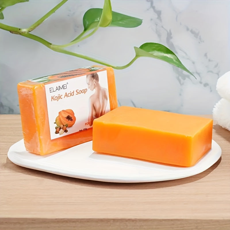Kojic Acid Soap Set - 4 Bars with Vitamin E & Papaya Extract