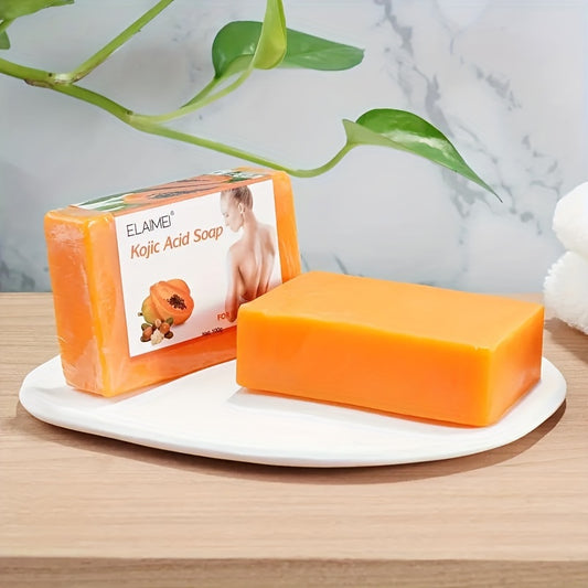Kojic Acid Soap Set - 4 Bars with Vitamin E & Papaya Extract