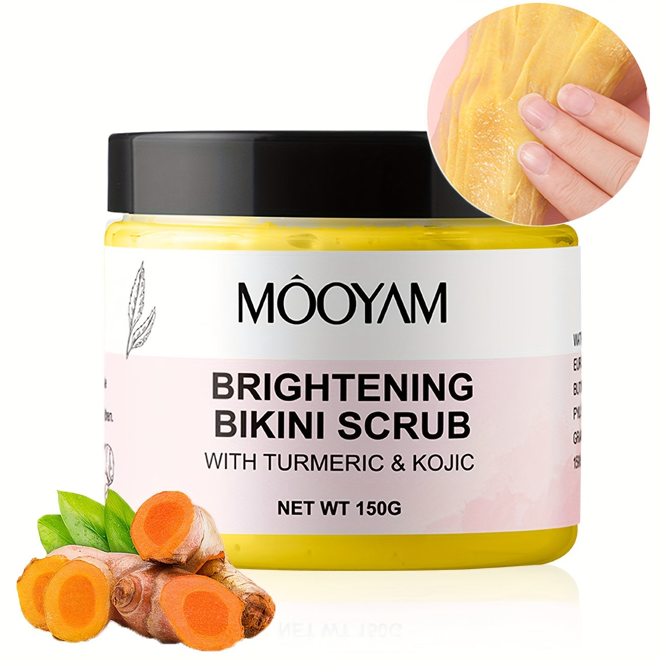 MOOYAM Bikini Scrub - Turmeric & Kojic Acid Exfoliant 150g