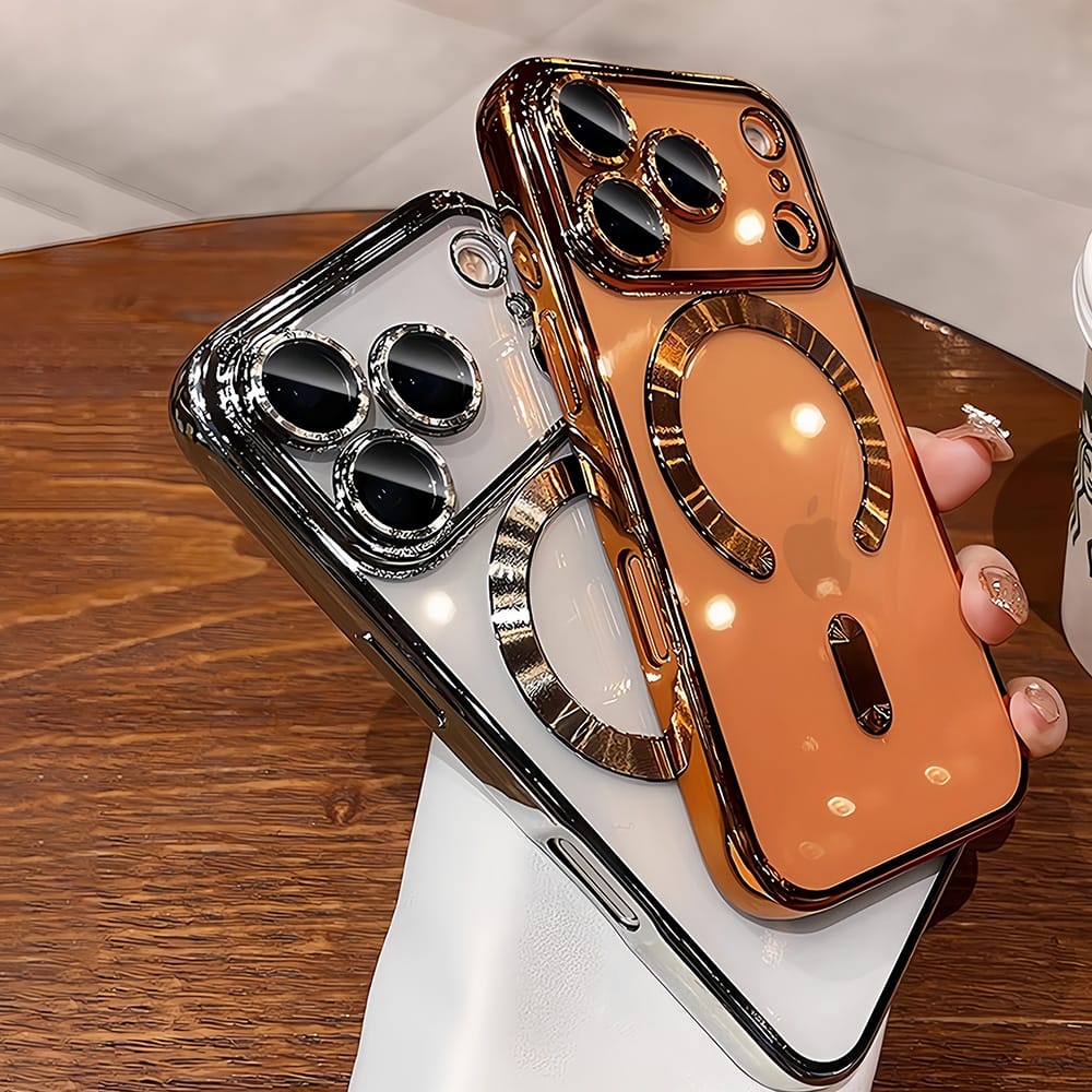 Magnetic Clear Acrylic iPhone Case - Wireless Charging Compatible