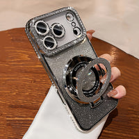 Luxury Bling Glitter Phone Case with Ring Holder for iPhone 17 Pro Max