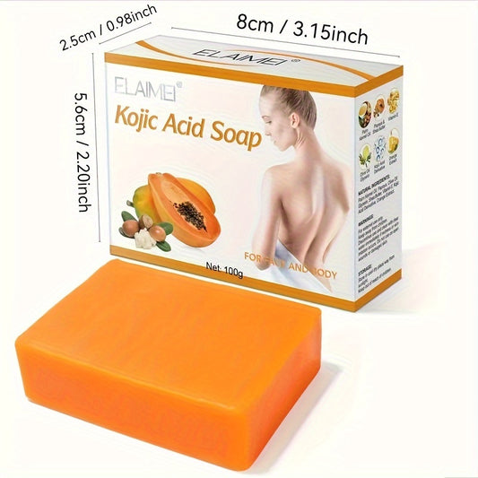 Kojic Acid Soap Set - 4 Bars with Vitamin E & Papaya Extract