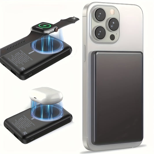 5000mAh Magnetic Wireless Power Bank - USB-C Fast Charging