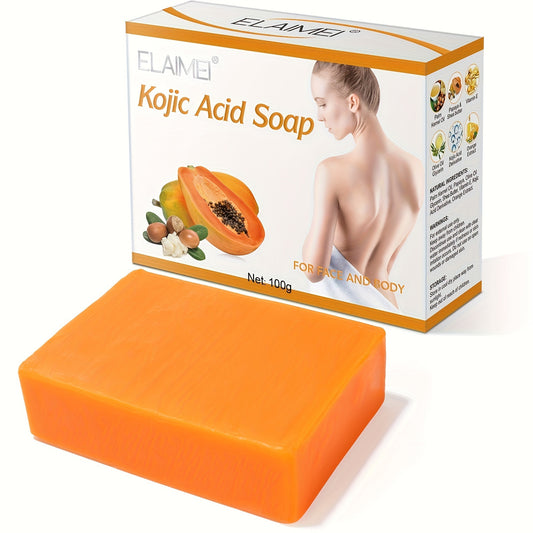 Kojic Acid Soap Set - 4 Bars with Vitamin E & Papaya Extract