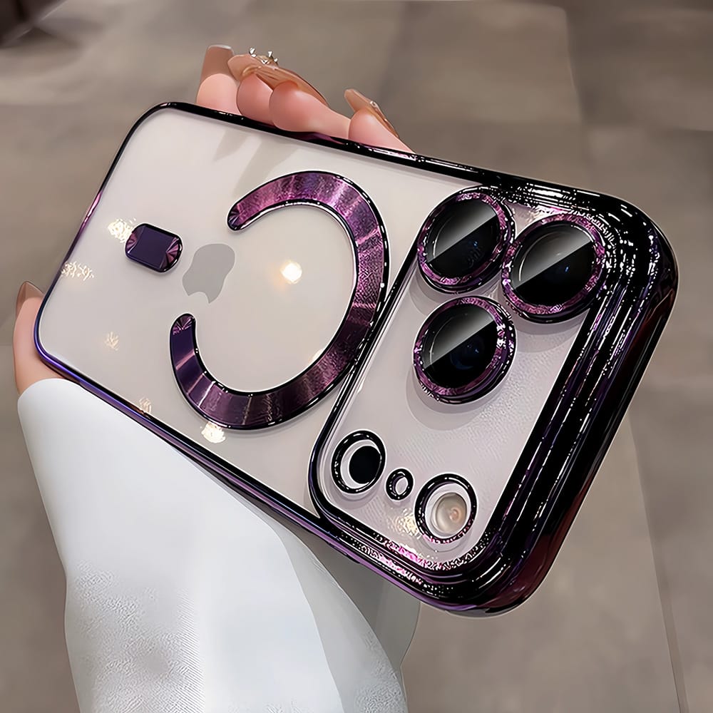 Magnetic Clear Acrylic iPhone Case - Wireless Charging Compatible