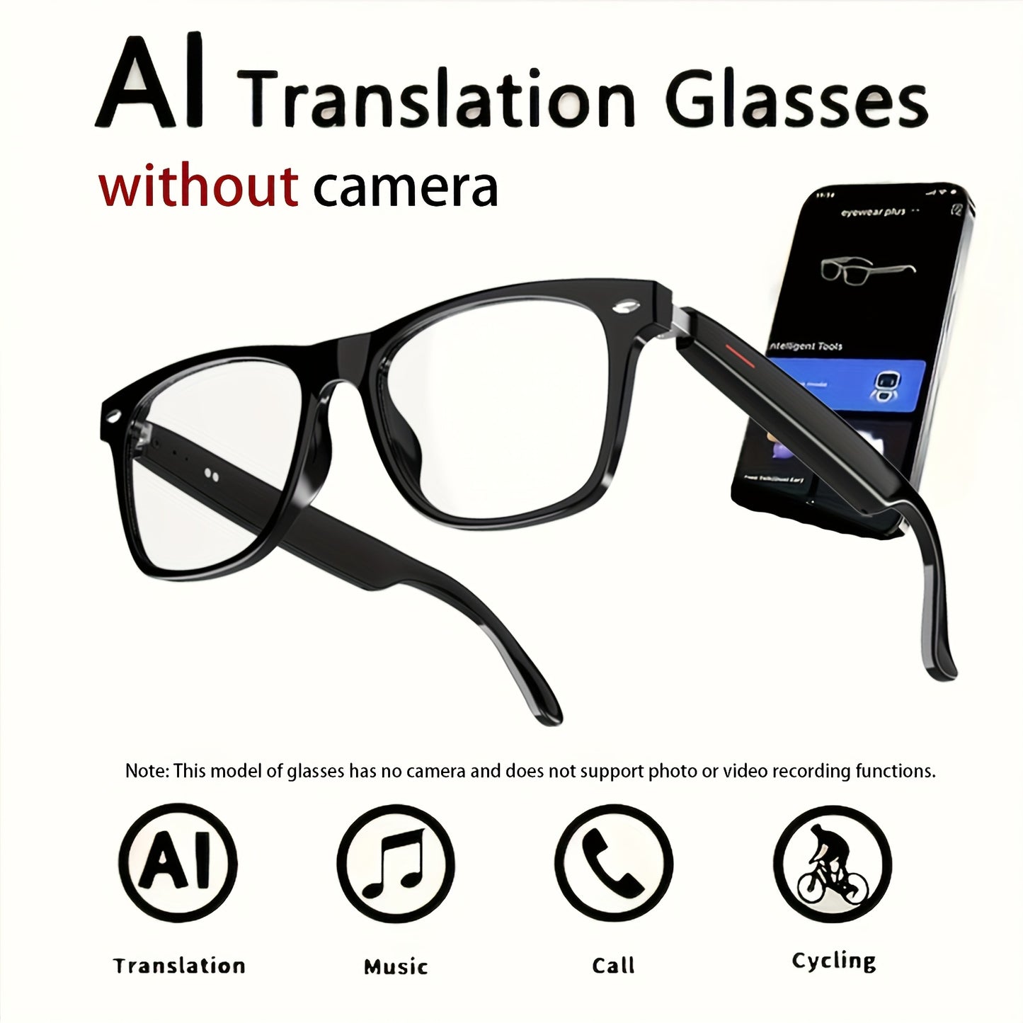 4K AI Smart Glasses with Camera & Translation