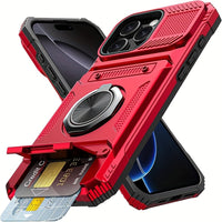iPhone 17 Shockproof Case with Card Slot - For iPhone 17, 17 Air, 17 Pro, 17 Pro Max
