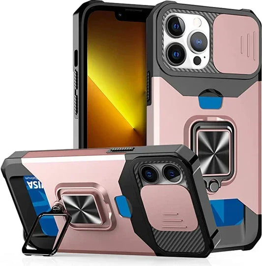 iPhone Case with Sliding Camera Cover & Card Holder
