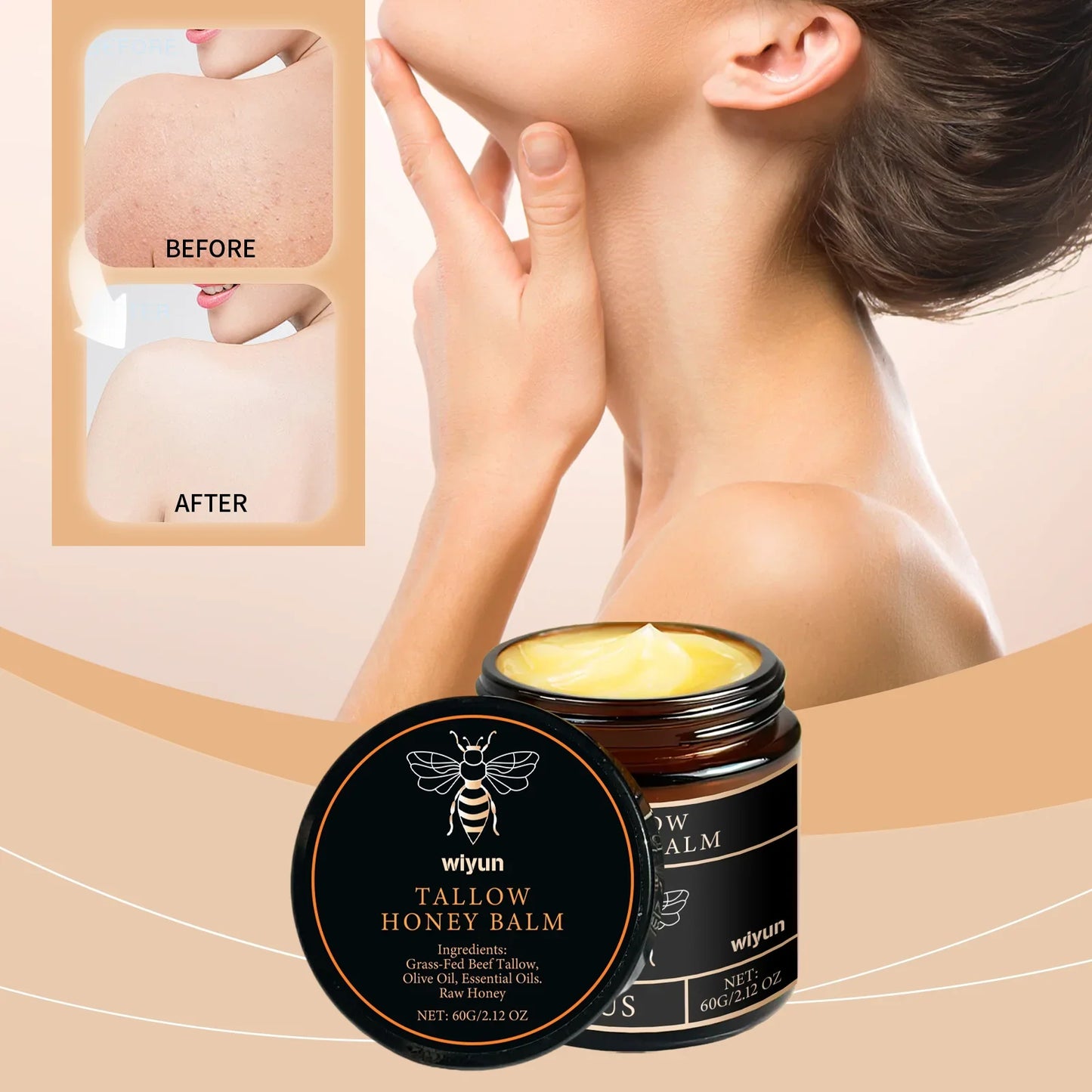 Tallow Honey Cream Glow Hydrating Skin