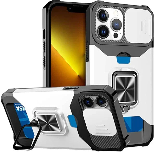 iPhone Case with Sliding Camera Cover & Card Holder
