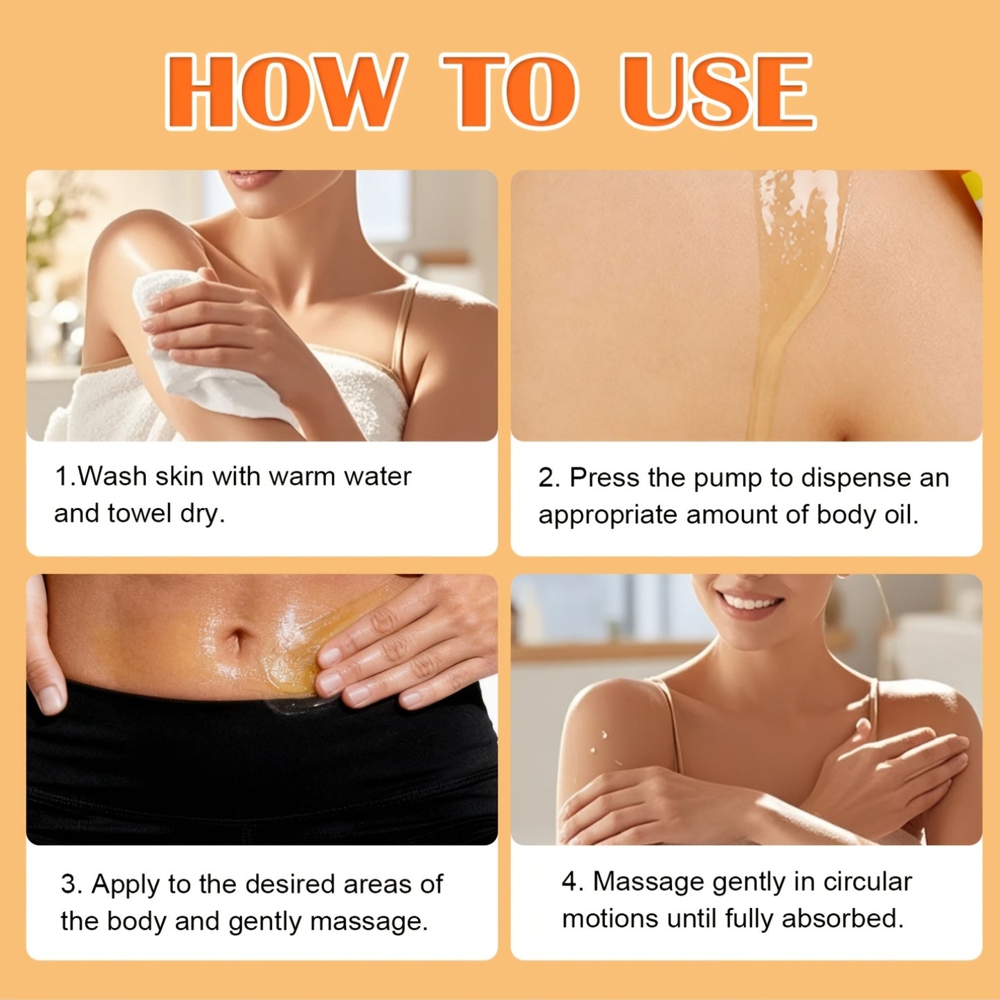 Papaya Brightening Oil | Contains Papaya, Aloe Vera, Acid, Tightens And Deeply Nourishes Body Skin, Locks in Moisture, Keeps Skin Soft And Smooth, Brightens Complexion with Plant-Based Formula, Moisturizing for All Skin Types