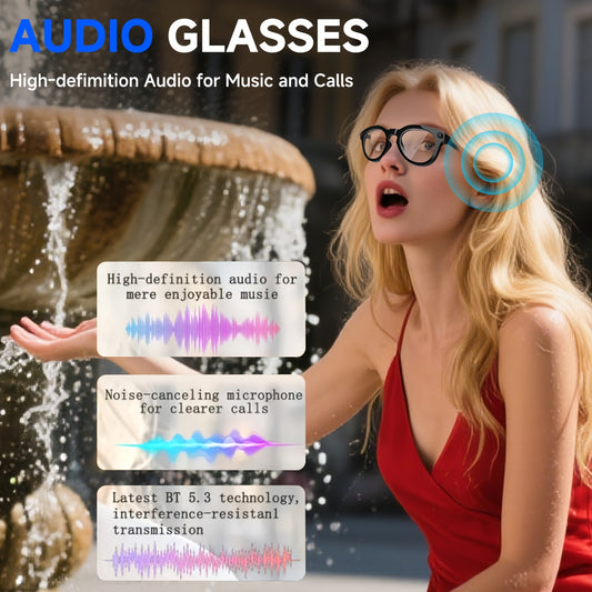 4K AI Smart Glasses with Camera & Translation