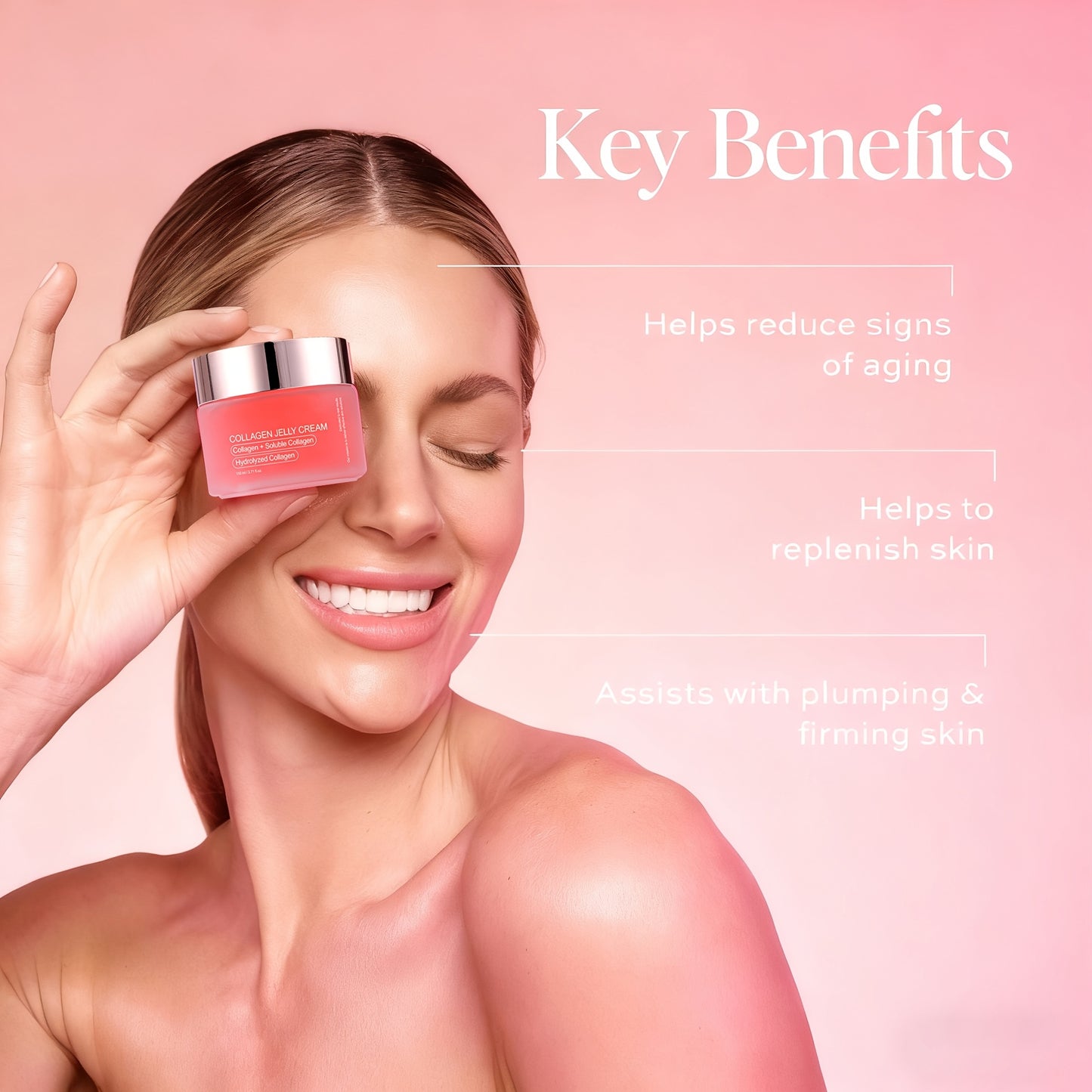 Collagen Jelly Face Cream - Hydrating Gel Moisturizer with Nicotinamide